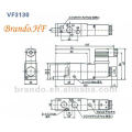 Válvula solenoide de la serie VF G1 / 8 &quot;G1 / 4&quot; de 2 posiciones VF3130